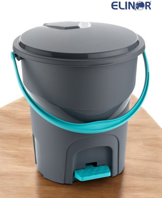 ELINOR IN GREY COLOR WITH PEDAL IN UNBREAKABLE PLASTIC MATERIAL Plastic Dustbin(Grey)