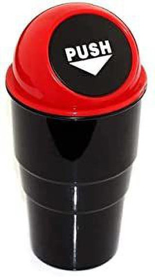 TruClick Car Dustbin/Mini Car Trash Bin/Car Ashtray Plastic Dustbin(Black)