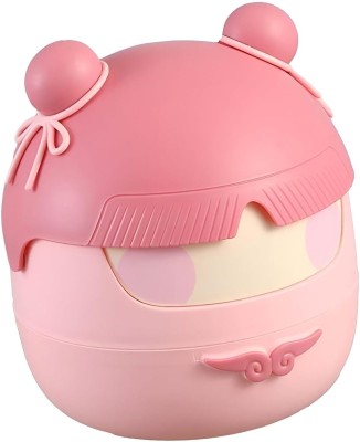 KRESHU Mini Desktop Trash Can Bin with Lid Mini Cute Cartoon Garbage Plastic Dustbin(Multicolor)