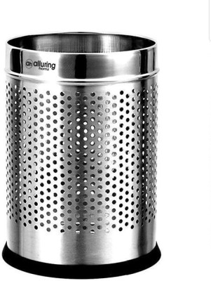 Alluring Homz Open Top Perforated Paper Bin/Dustbin for Home, Office, Bathroom, Kitchen 5 LTR Stainless Steel Dustbin(Silver)