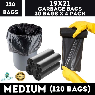 GARBEX Oxo-Biodegradable Garbage Bags 19*21 For Home And Kitchen Balck PKT 2 Plastic Dustbin(Black)