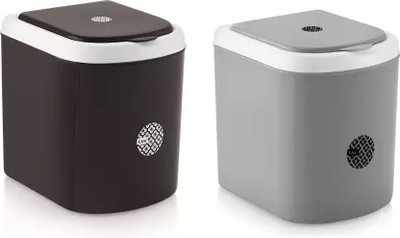 N H Enterprise Mini Waste Bin Disposal Dustbin for Car Office Desk & Home Use (15cm*15cm*10cm) Plastic Dustbin(Multicolor, Pack of 2)