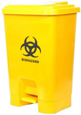 LISAMED Bio-Medical Waste Dustbin (30 Liters) Plastic Dustbin(Yellow, Pack of 3)