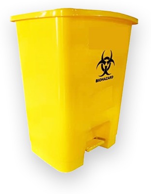 Jetflon Plastic Pedal Dustbin with Lid for Multipurpose use - 12 Liters Plastic Dustbin(Yellow)