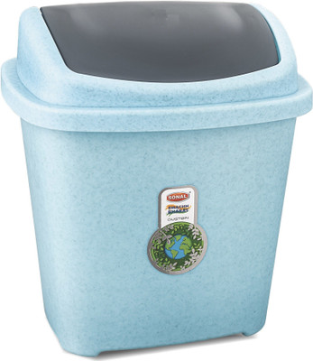 SONAL - SWING Small Size Bin - Capacity: 5 LTR, Plastic (18cmx13cmx27cm) - Plastic Dustbin(Blue)