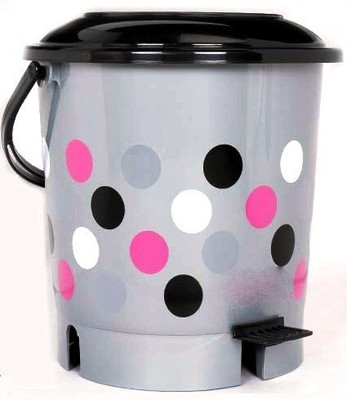 N H Enterprise New Modern Design Plastic (12 L) - Grey Plastic Dustbin(Multicolor)