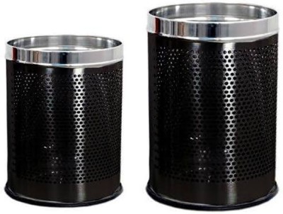 Krishna steeels Stainless Steel Dustbin(Steel, Pack of 2)