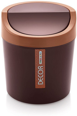 Top Trick Can Mini Dustbin Waste For Home Office Desktop Portable With Lid., Manual-Lift Plastic Dustbin(Multicolor)