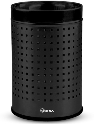 Mofna Square Perforated Dustbin, Garbage Bin Paper Bin (8x12 inch - 8-Liter (Black)) Stainless Steel Dustbin(Black)