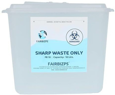 FAIRBIZPS Sharp Container Plastic Dustbin(White)