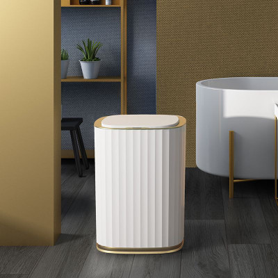 Orbit Eletech Smart Sensor Garbage Bin Kitchen Bathroom Trash Can Best Automatic Plastic Dustbin(White)
