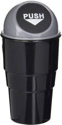 MUNSHINE Portable Mini Car Dustbin/Trash Bin, Grey Plastic Dustbin Plastic Dustbin(Black)