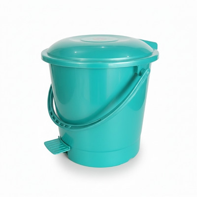Freedoplast 7 Litre Plastic Dustbin with Lid | Round Bin for Home, Office, & Bathroom Plastic Dustbin(Green)