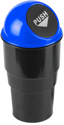 TruClick Mini Car Trash Bin Can Holder Dustbin Automotive Garbage Can with Leakproof Lid Plastic Dustbin(Multicolor)