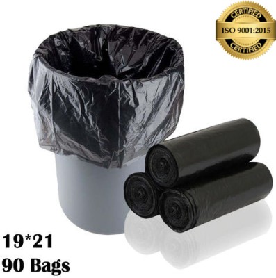 HOMKIT Premium OXO - Biodegradable Garbage Bags 19 X 21 Inches Medium Size Plastic Dustbin(Black, Pack of 3)