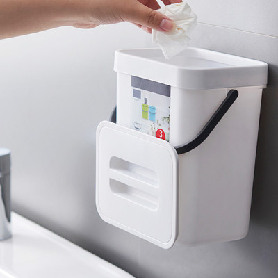 Oncarnival Hanging Small Trash Can with Lid Under Sink for Kitchen(5 L) PP (Polypropylene) Dustbin(Multicolor)