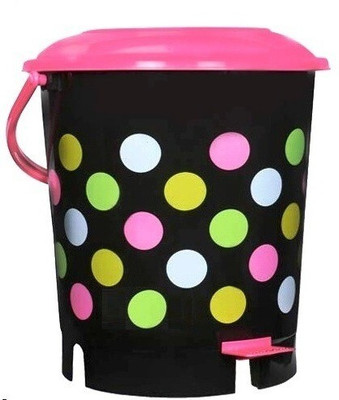 N H Enterprise Stylish Plastic Garbage Pedal Bin (12 L) - Pink Plastic Dustbin(Multicolor)