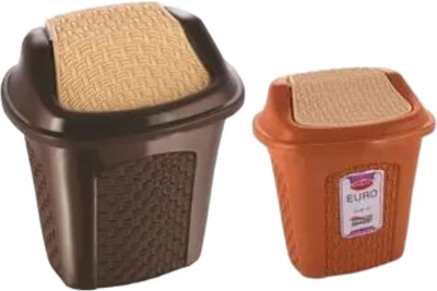 YUIOP - Euro Combo Of Big & Small Dustbin (2 Pcs) - 7 & 3.5 Ltr Bin For Home, Office Plastic Dustbin(Multicolor, Pack of 2)