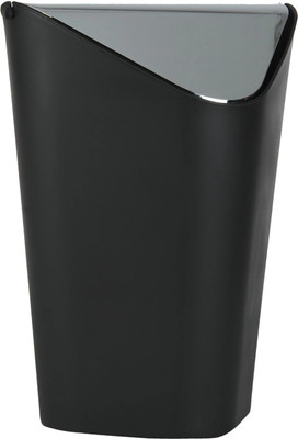 Jaypee Plus CORNER BIN ULTRA Swing Lid Plastic Dustbin for Kitchen, Office, Home Use Plastic Dustbin(Black)