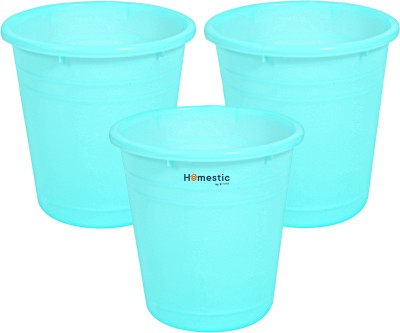 HOMESTIC Plastic Dustbin|Portable Garbage Basket ,7 Ltr,Pack of 3 (Mint Green) Plastic Dustbin(Green, Pack of 3)