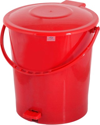 Heart Home Plastic Pedal Dustbin For Kitchen with Bedroom 10 Liter Dustbin|Red Plastic Dustbin(Red)