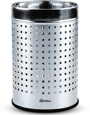 Mofna Square Perforated Open Dustbin, (7x10 Inch) 5 Liter Trash can Garbage Bin Stainless Steel Dustbin(Silver)