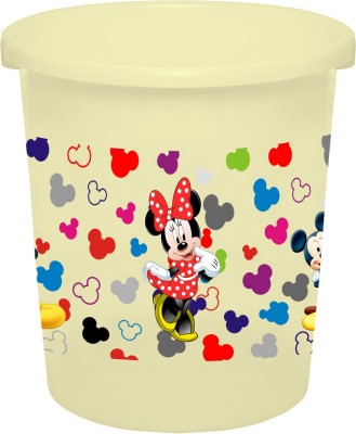 KUBER INDUSTRIES Disney Team Mickey Print Plastic Garbage Waste Dustbin/Recycling Bin for Home, Office, Factory, 5 Liters (Cream) -HS_35_KUBMART17321 Plastic Dustbin(Yellow)