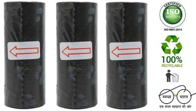 CARTLOG Premium Biodegradable Garbage Bags ( 3 Roll) 19 X 21Dustbin Plastic Dustbin(Black, Pack of 3)