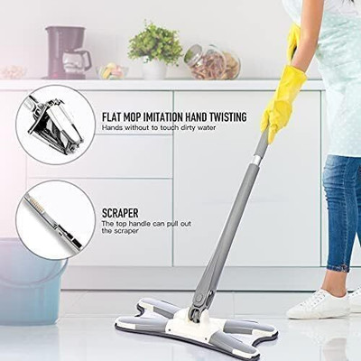 ASHGUJ dry wet mop Wet & Dry Mop(Grey)