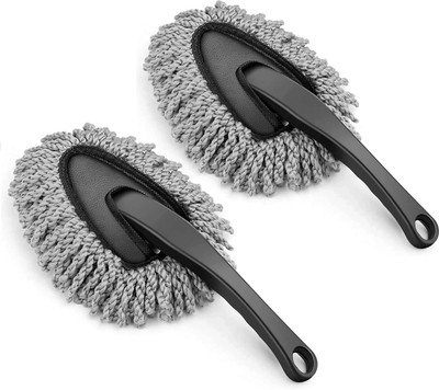 ONE PURCHASE Car Cleaning Small Microfiber Duster Brush with Extendable Handle Duster Wet and Dry Duster(Pack of 2)