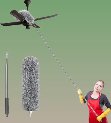 Vasnex Adjustable 8.3 ft Fan Dust Remover Mop Ceiling Cleaning Wet and Dry Duster