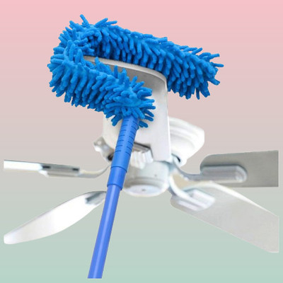 Voonix Flexible High-Quality Microfiber Dusting Brush plus Adjustable Rod Wet and Dry Duster