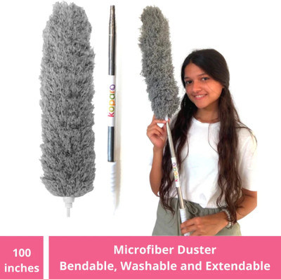 Koparo Multi-Purpose Micro-Fiber Duster | 100 inches Expandable Pole Handle | Washable Dry Duster