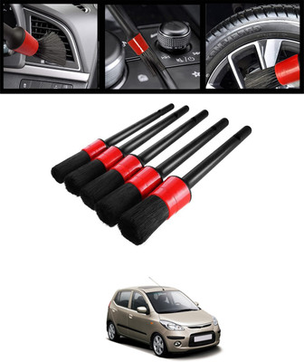 AYW Universal Red/Black Set Of 5 Wet & Dry Detailing Car Interior Brush-142 Wet and Dry Duster Set