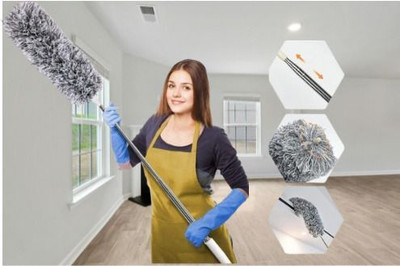 evaaenterprises Dust cleaner soft fan duster Wet and Dry Duster