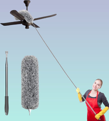 Xsrynev Adjustable 100-inch Long Fan Cleaning Tool Ceiling Mop for Ceilings Wet and Dry Duster
