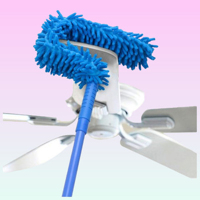 Qynyra Foldable High-Quality Microfiber Fan Brush with Long Rod Wet and Dry Duster