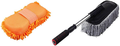 RBGIIT Soft Microfiber Car Dashboard Duster for Car Cleaning & Car Washing Sponge K0(2 x 50 ml)