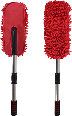 KUBER INDUSTRIES Pack of 2 Extendable Microfibre Duster for Home Cleaning Accessories | Red Dry Duster(Pack of 2)