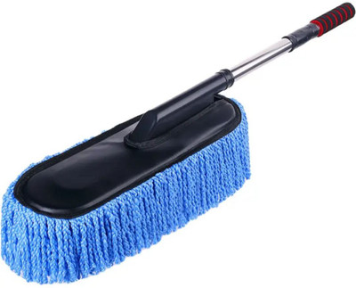 FAVSTORE Microfiber Car Duster with Stainless Steel Handle – Scratch-Free Cleaning Wet and Dry Duster