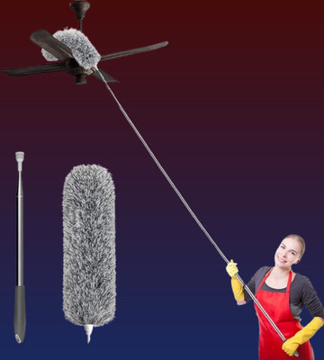 Gyanex Extra Long 100-inch Long Fan Cleaner Cleaning Mop Ceiling Cleaning Wet and Dry Duster