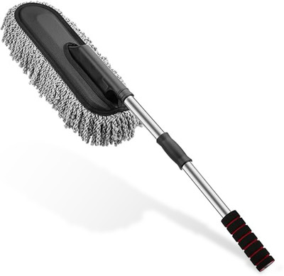 MHAX Ultra Soft Microfiber Duster|Effortless Car Cleaning Duster for Car Pack of 1 Wet and Dry Duster