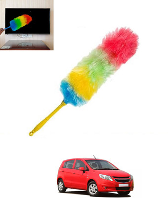 ABJD Universal Muticolor Dual Side Feather Rainbow Duster for Vehicle/Office-233 Wet and Dry Duster