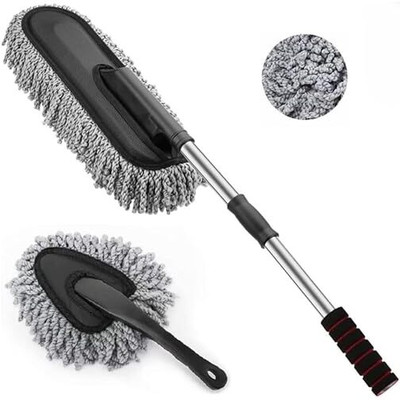 ZIVINI 2 PCS Super Soft Microfiber Car Cleaning Brush Ideal as Mop Duste Wet and Dry Duster(Pack of 2)