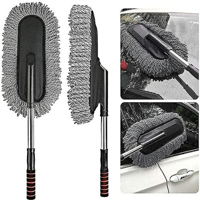 vruti enterprise Car Cleaning Brush Duster Car Wash Dust Wax Mop Microfiber Dusting Tool Wet and Dry Duster Set