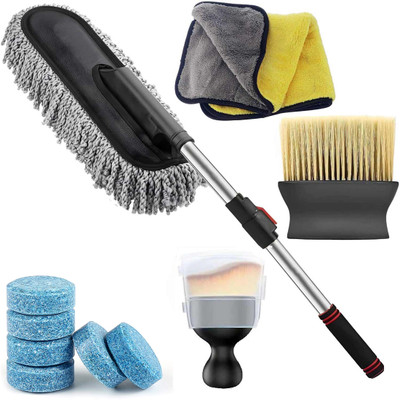 CB Track 10 PCS Microfiber Car Duster Kit|Interior & Exterior Car Cleaning Detailing Tool Wet and Dry Duster Set(Pack of 10)