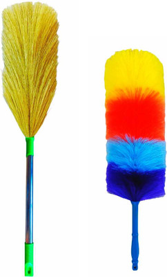 MTH mylo Steel Broom & Duster Dry Duster Set(Pack of 2)