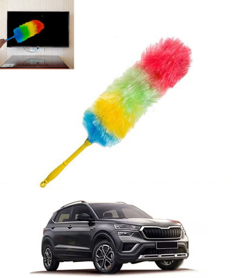 ABJD Universal Muticolor Dual Side Feather Rainbow Duster for Vehicle/Office-167 Wet and Dry Duster