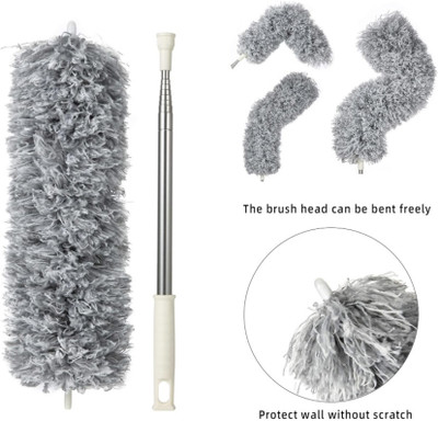 Durga Enterprises Fan Duster Pole Handle Washable Duster Wet and Dry Duster Dry Duster