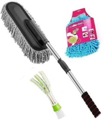 WINKCART Ultra Fast Drying Cleaning Brush,Expandable Car duster Wet and Dry Duster Set(Pack of 3)